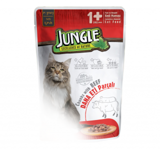 Jungle Pouch Dana Etli 100 gr Kedi Maması kullananlar yorumlar